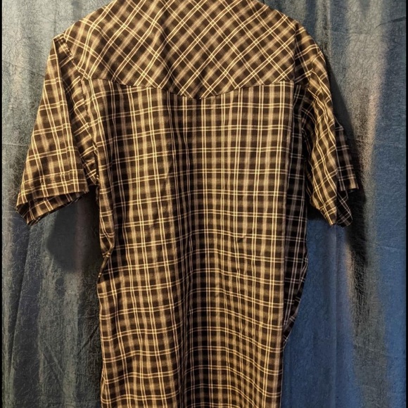 Mens Short-Sleeved Western Shirt Sz Large - Picture 2 of 3